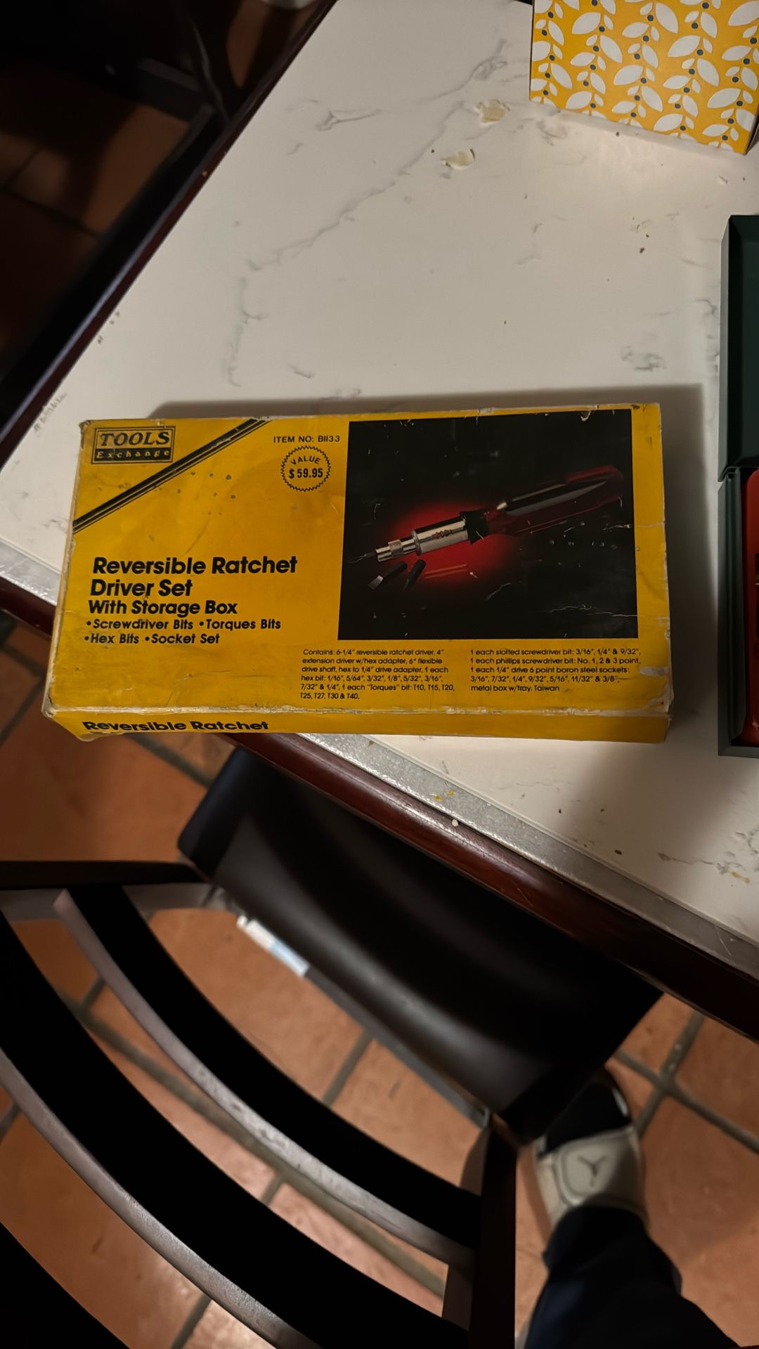 REVERSIBLE RACHET DRIVER SET