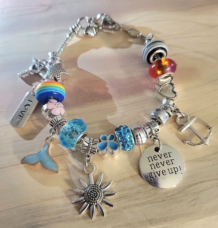 Variety Of Handmade Charm Bracelets 