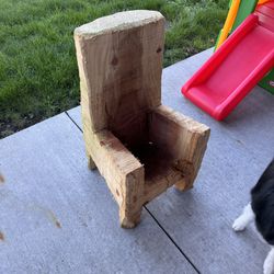 Carved Wood Children’s Chair