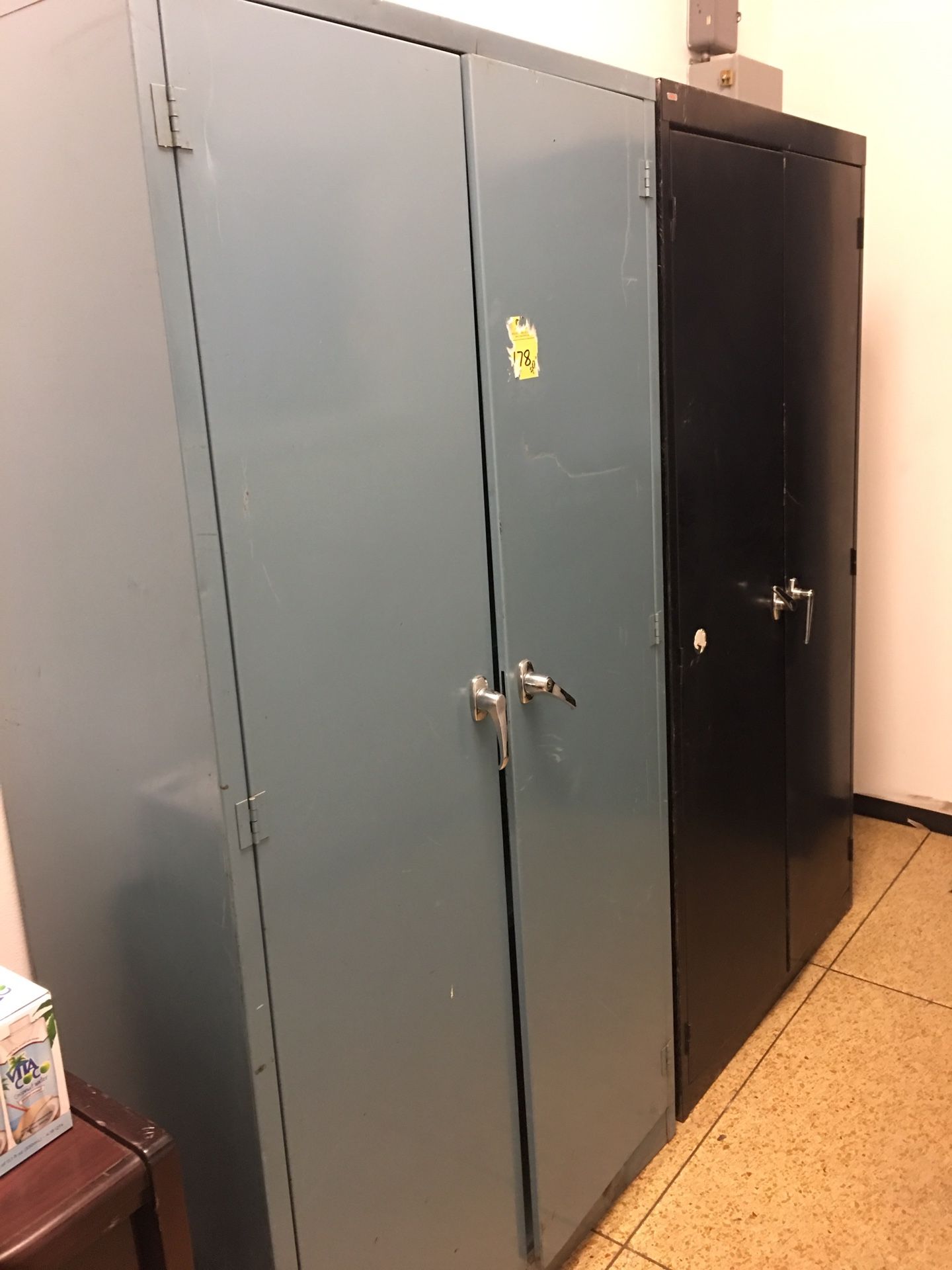 Metal 2 doors cabinets with shelves