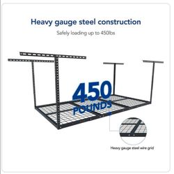 FLEXIMOUNTS

Adjustable Height Overhead Ceiling Mount Garage Rack in Black (72 in. Wx 48 in. D)