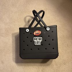 “Mom Life” New Black Waterproof  & Durable Tote Football Bag With Accessories