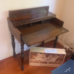 Vintage Wood Writing Desk (Sideboard or Work Tabke With Too Down)
