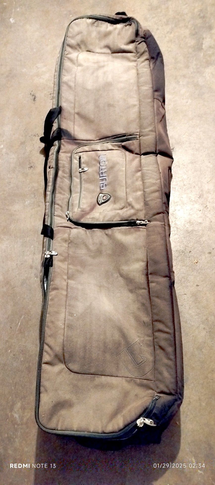Large Burton Brand Snowboard Travel Bag Case