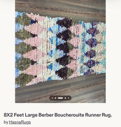 8X2 Feet Large Moroccan Runner Rug