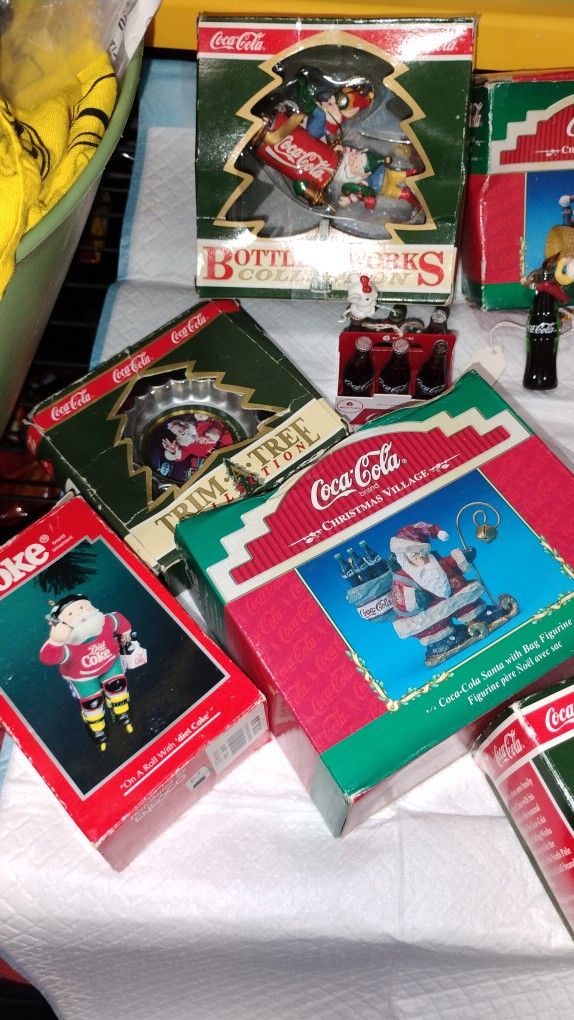 VINTAGE COCA COLA ORNAMENTS 