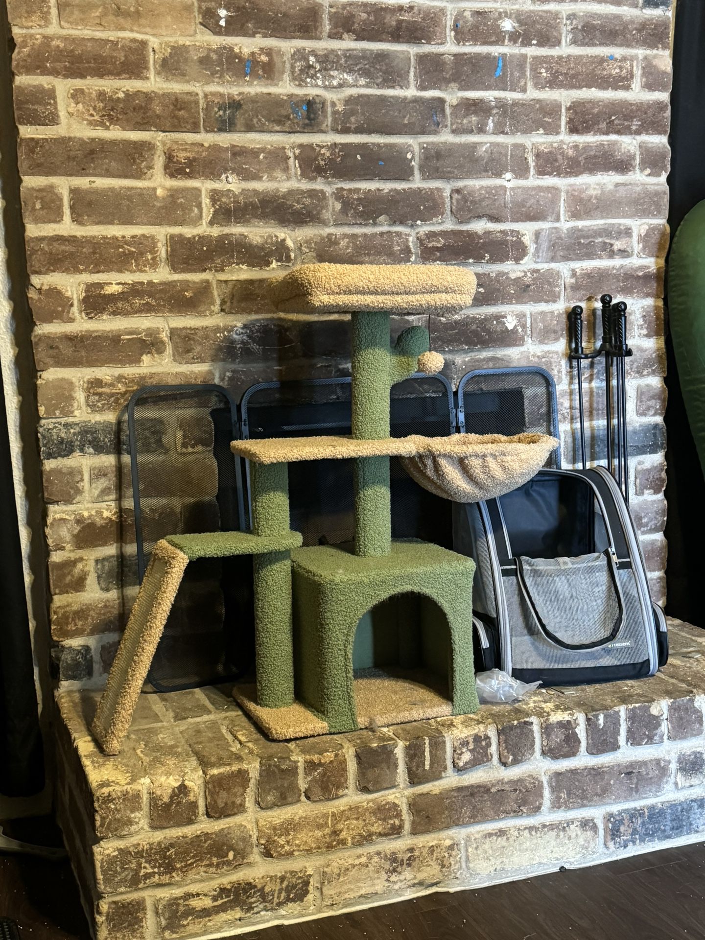 Green And Tan Cat Tower