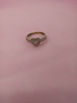 Anillo de 14 k ,14k white gold ring