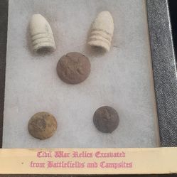 Civil War relics set in case