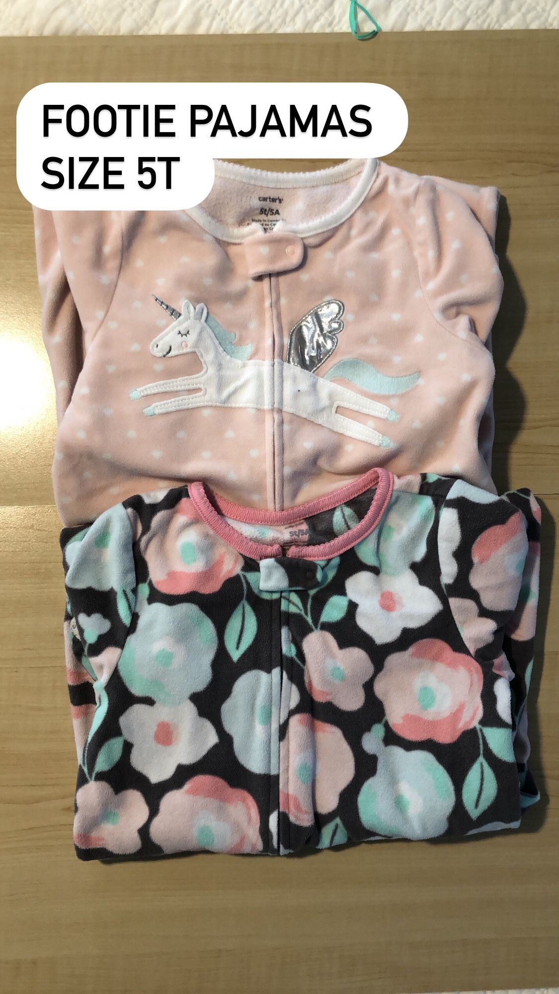 Footie Pajamas PJs Size 5T