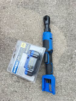 Kobalt 24-volt brushless 3/8-inch drive cordless ratchet wrench and battery