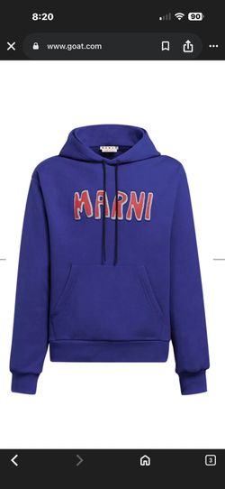 Marni Logo Hoodie – Royal Blue – Retail $795 - Proof Of Purchase! 