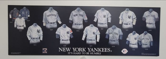 New York Yankees Uniform History Poster Print It's Hard To Be Humble