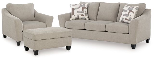 Willarae Taupe Sofa, Oversized Chair and Ottoman