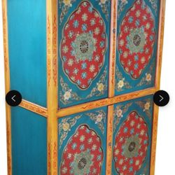 Vintage Morroccon Mixing Bar Cabinet