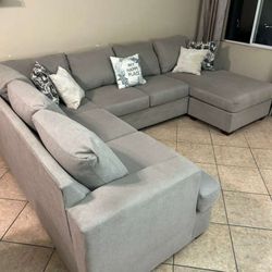 Large Grey Sectional Couch From Living Spaces 