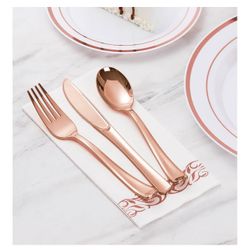 Rose Gold Wedding Cutlery