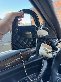 Chic Mini Black Bag – Great Condition with Unique Charm