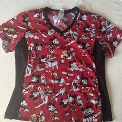 Size L Disney Mickey Mouse scrub top medical work wear  #1