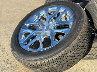 FREE DELIVERY 22” GMC Sierra Yukon Denali Snowflake Honeycomb wheels Bridgestone 275/50/22 98%