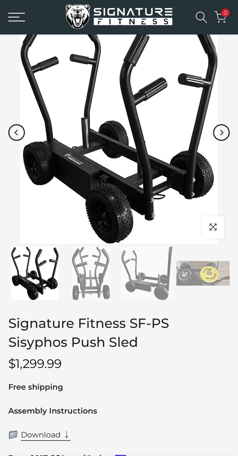 Signature Fitness SF-PS Sisyphos Push Sled