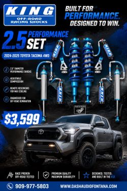 King Shocks 2.5 Performance Set  2024-2025 Toyota Tacoma 4WD