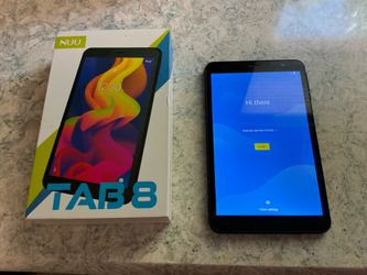 New in box Nuu Tab8 tablet 8” 4G LTE black.