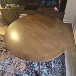 Walnut Color Dining Table 39.5 inches diameter