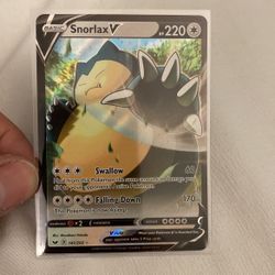 Pokemon SNORLAX V 141/202 Sword & Shield - ULTRA RARE HOLO - MINT