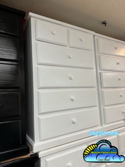 Duplex white pinewood cajonera Comoda dresser drawer chest