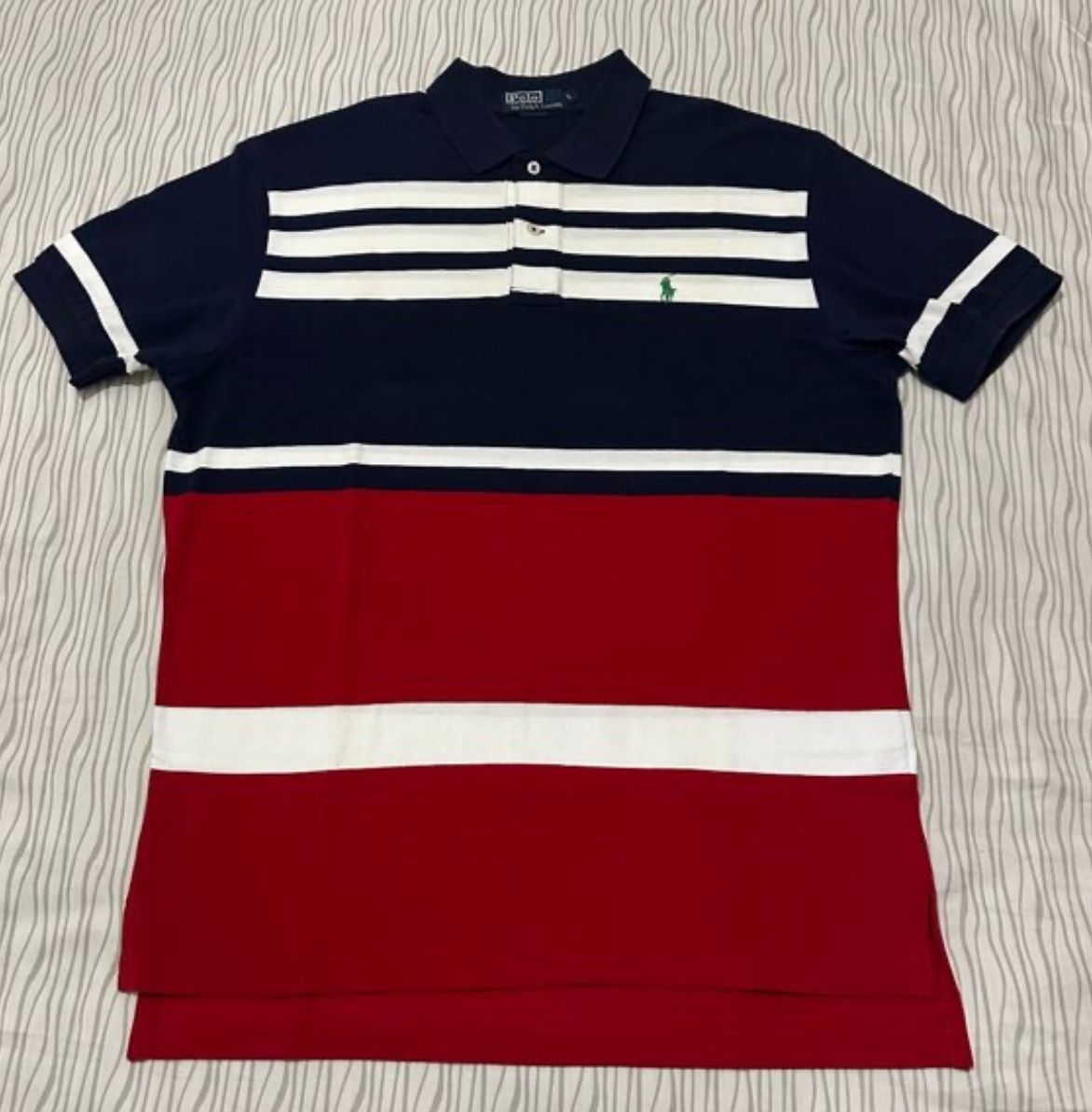 Polo Ralph Lauren Golf Shirt Men's Large Patriotic Red White & Blue America