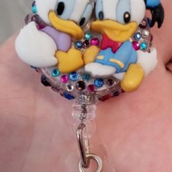 Daisy & Donald Duck id badge holder