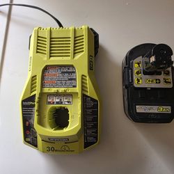 Ryobi Battery And Charger 