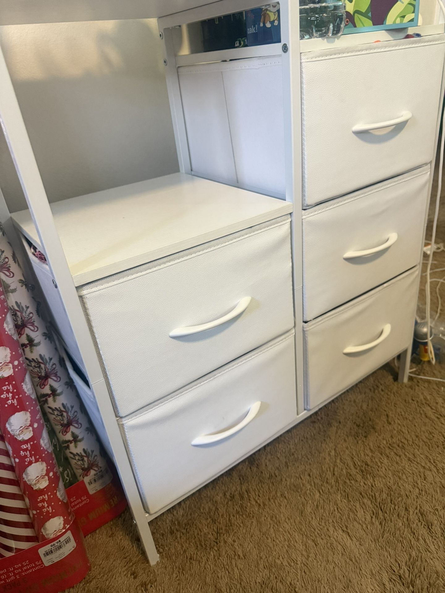 Furnulem 5 Drawer White Dressers