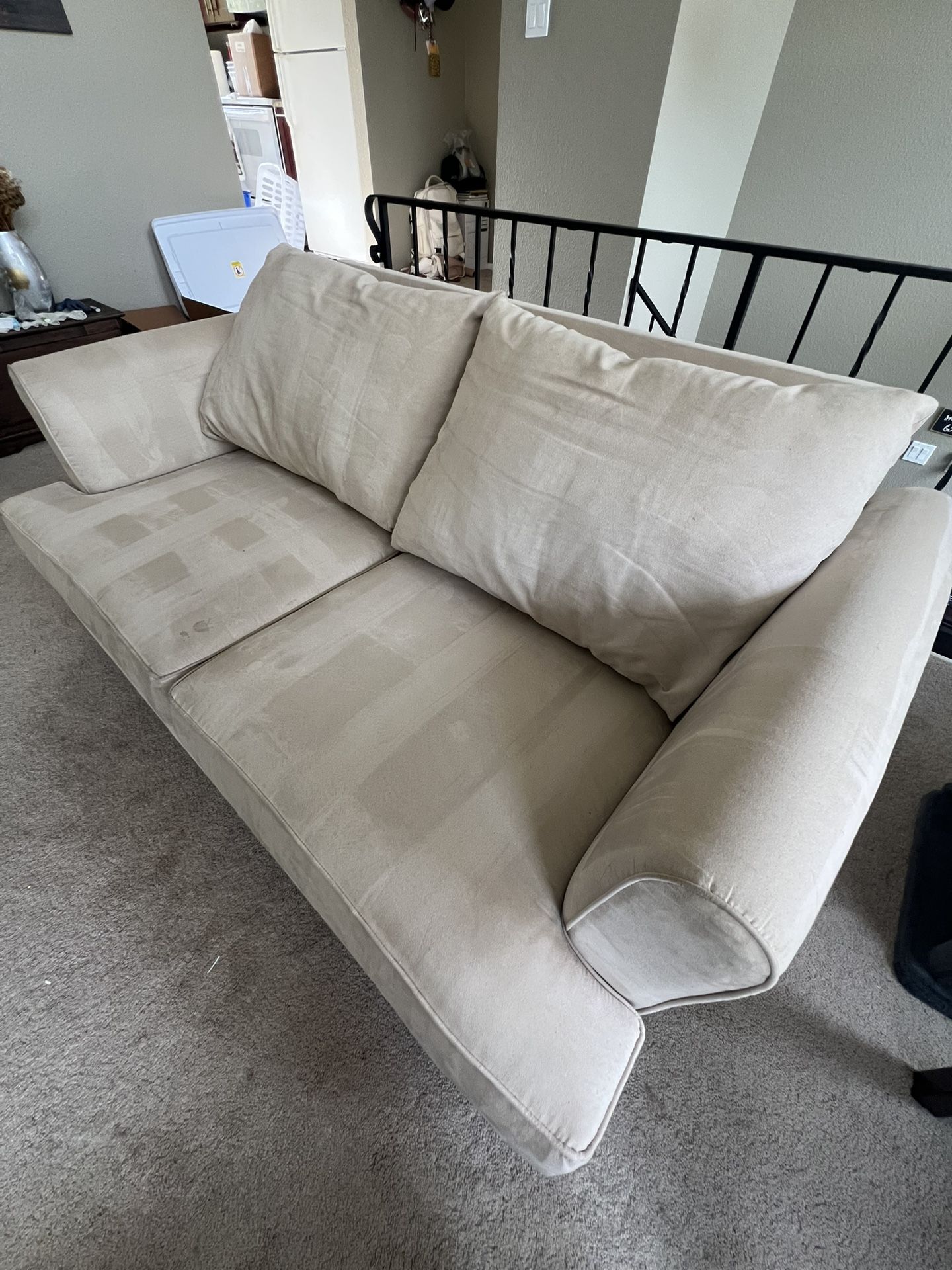 Beige Loveseat Sofa from Mor Furniture – Great Condition!