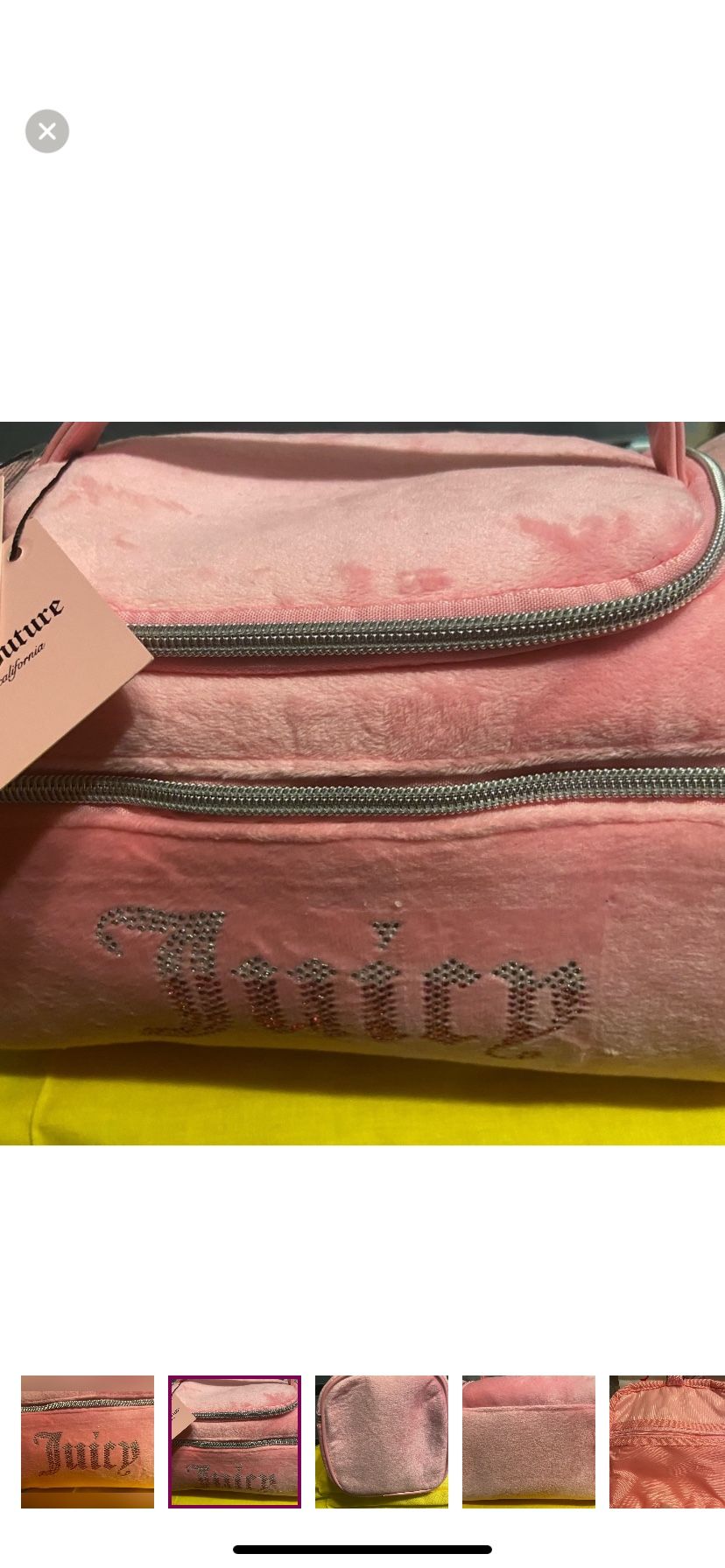 Original brand new Juicy and tool traveling make up bag in the color pink