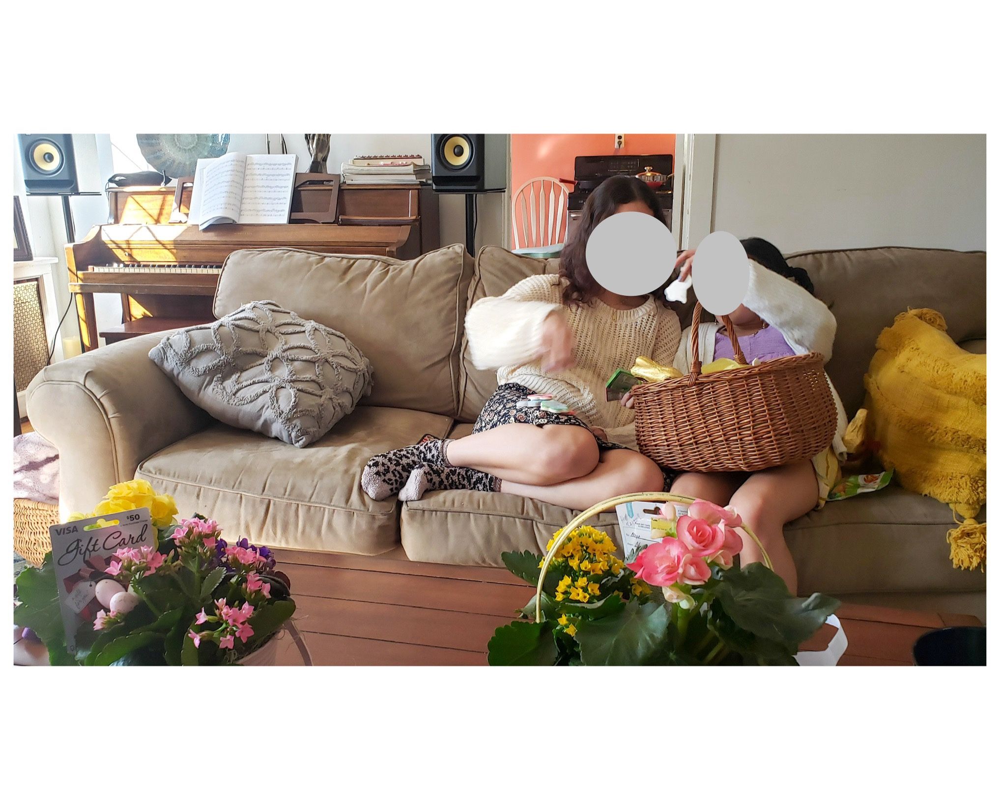 Sofa: Taupe, Deep Cushions w/ removable covers