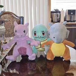 Pokémon Mewtwo & Cubone & Squirtle Plushies / Plush / Anime / Toys / Collectible / Collector / Memorabilia / Decorative / Pikachu / Charizard
