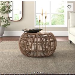 Curray Rattan Drum Table 