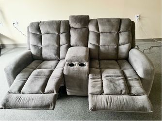 Reclining Loveseat With Storage Usb Ports & Cup Holders
