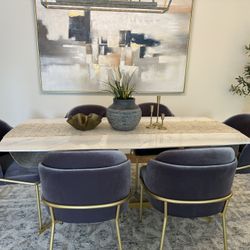 Stone Or Marble Table With 6 Chairs