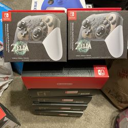 Nintendo Switch Pro Controller Zelda Limited Edition New $120 Each