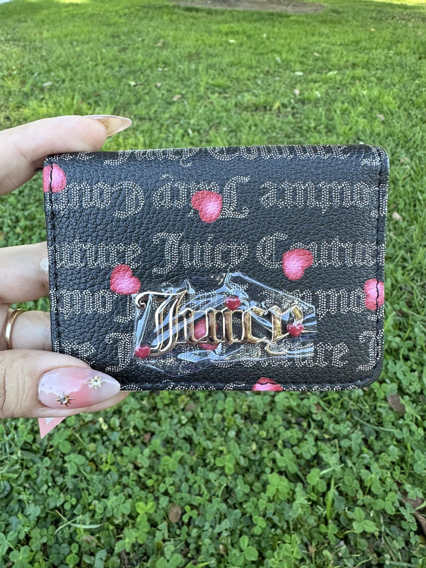 Juicy Couture Brown With Pink Hearts Wallet