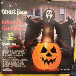 Ghost face halloween inflatable