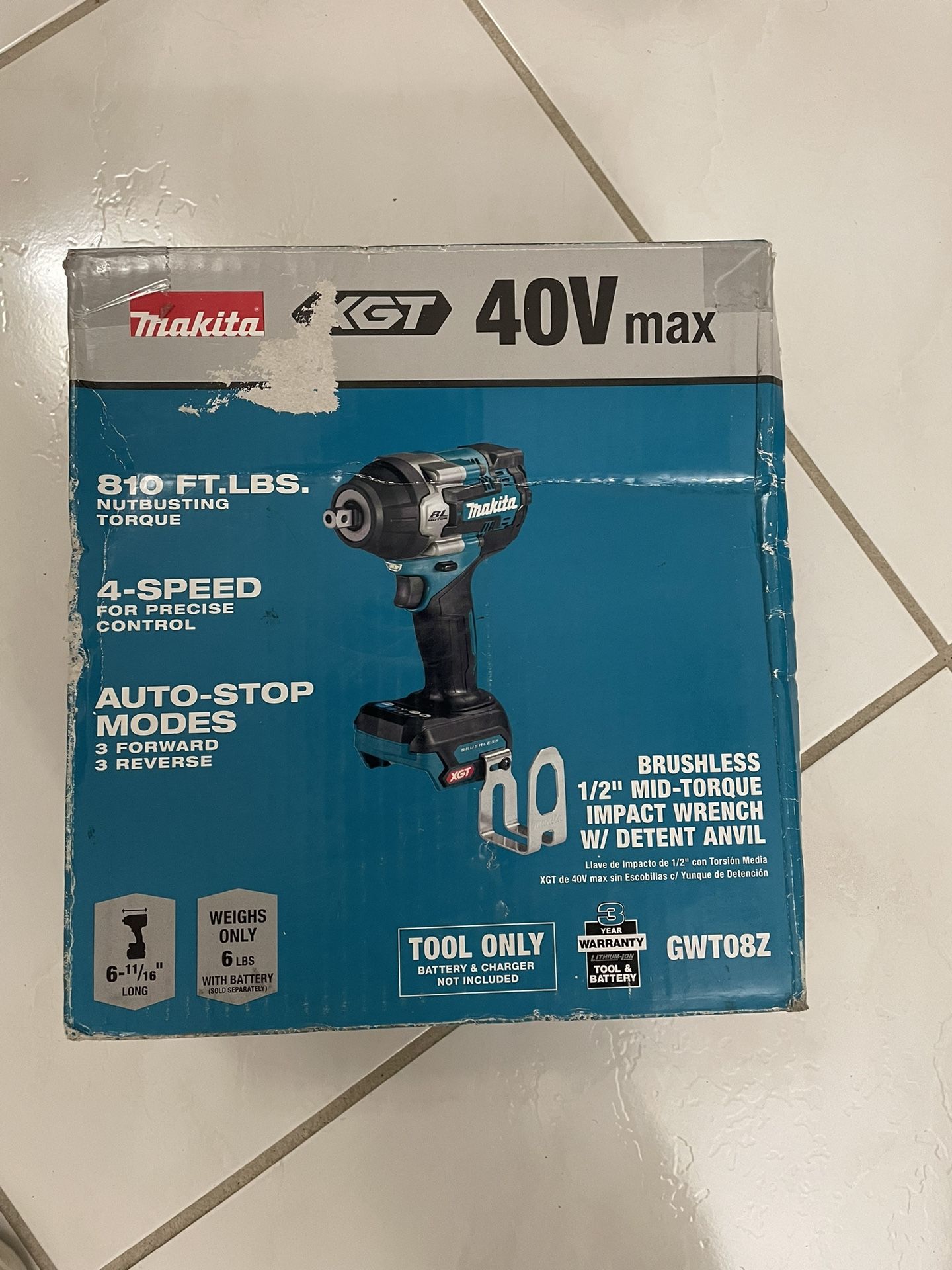 Makita 40v Impact Wrench 1/2 Drive