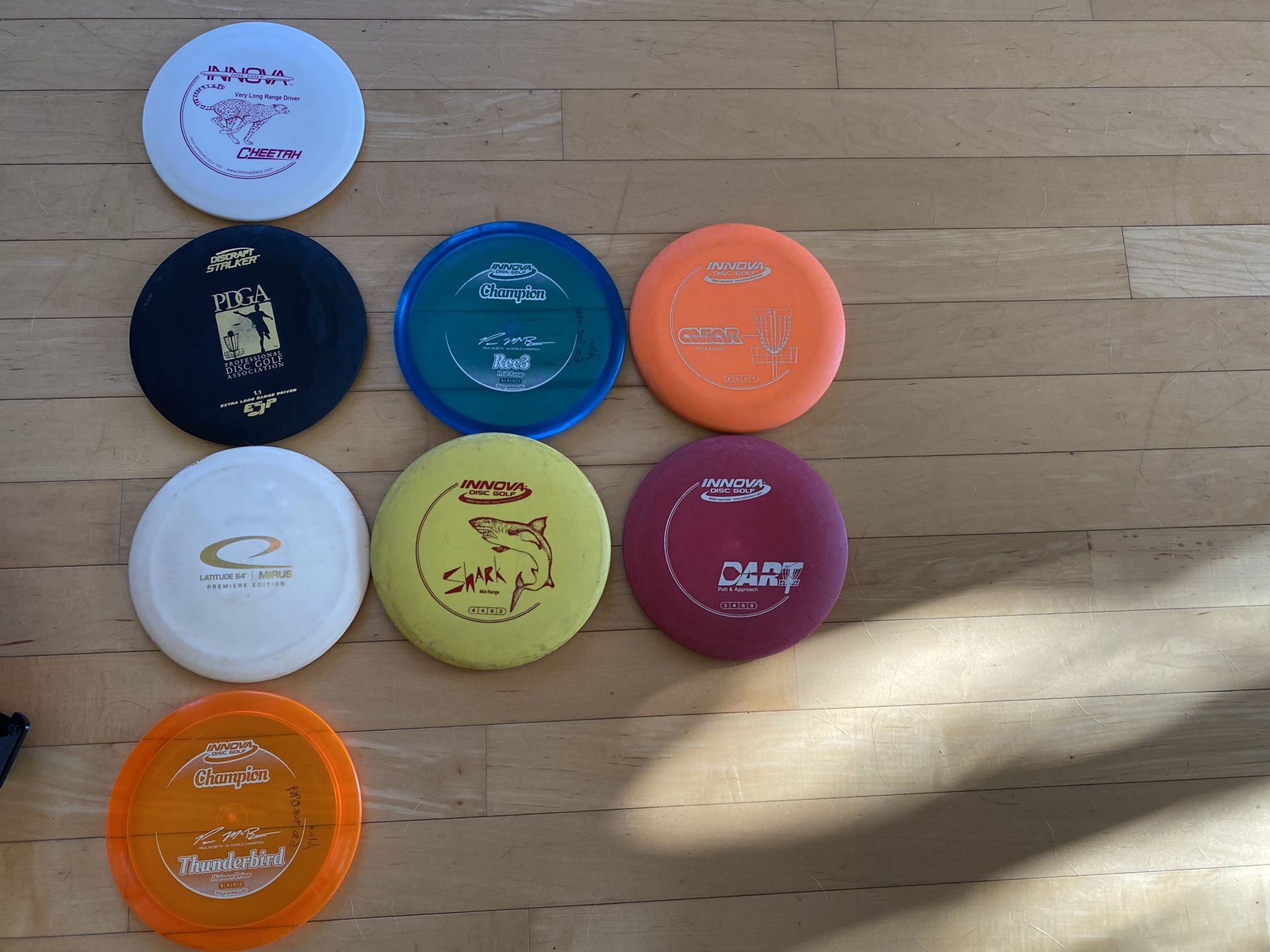 8 Disc Golf Discs And Bag