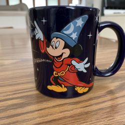 Walt Disney World Sorcerer Mickey Mouse Blue Collectible Coffee Mug Cup Linyi