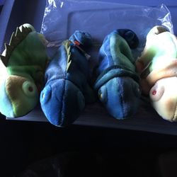 Beanie Babies Iggy And Rainbow Lot Of 4-NEW $30 OBO
