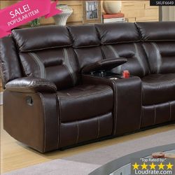 *LLEVATELO HOY* Black Power Sectional Recliner Sofa Set F6649