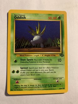pokemon oddish 58/64 card